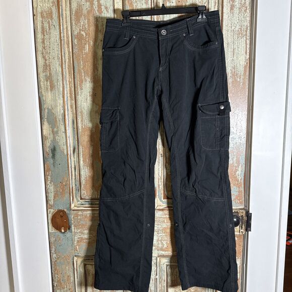 Kuhl Splash Roll Up Pants Women’s 8 Black Hiking Outdoor Camping Cargo - Picture 1 of 16